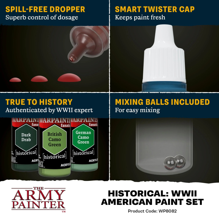 Army Painter - Fanatic: World War II American Paint Set